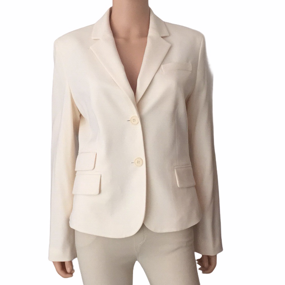 Nwt Talbots Grace Wool Cream Blazer